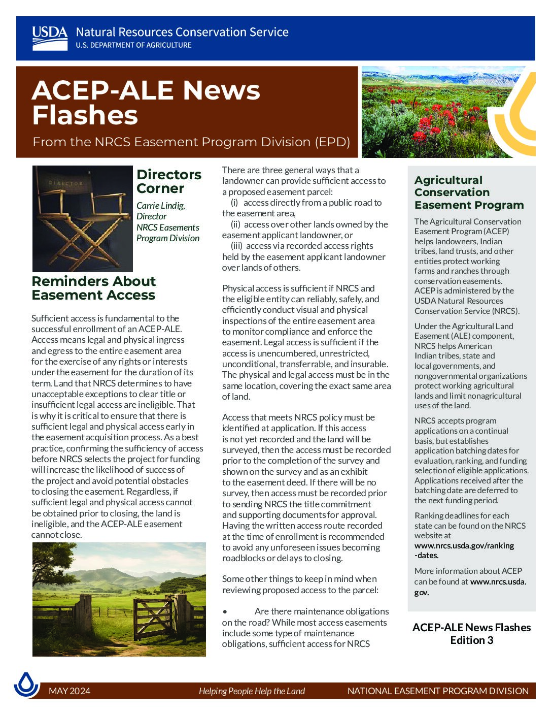 NRCS Easement Newsletter May 2024